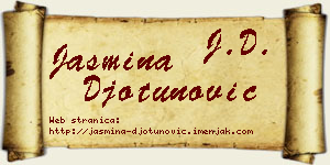 Jasmina Đotunović vizit kartica